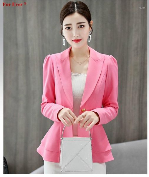 

elegant office women long sleeves coat slim fashion candy color jacket femme1, Black;brown