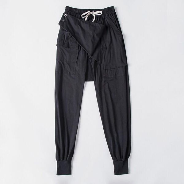 

2019ss men cotton pants owen gothic women casual summer spring black harem pants1