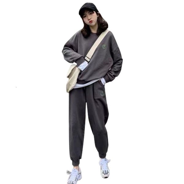 

2021 new more size costumes fall and winter fashion 2-piece women's sports ensemble were fine training suits wives 0d3a, White