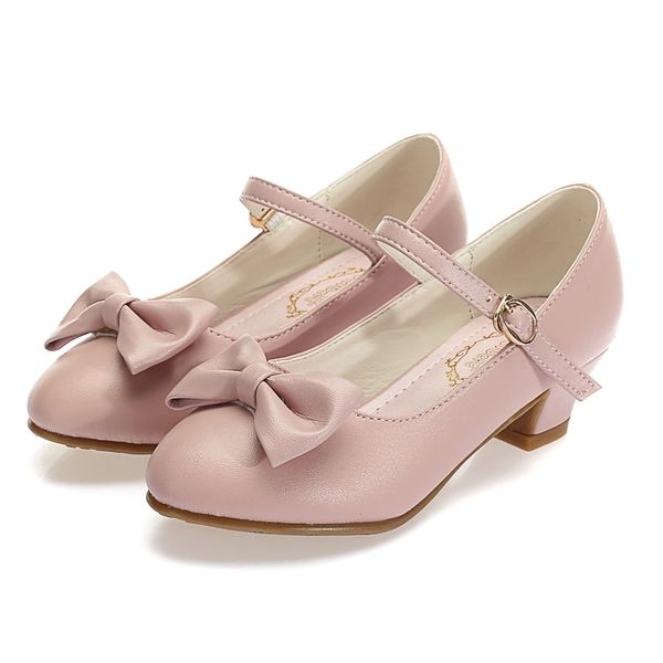 

ulknn spring new children's imported high-heeled shoes big girls performance dance performance single shoes girls y201028, Black;red