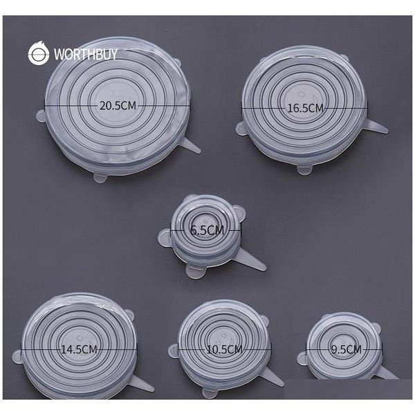 

kitchen accessories 6 pcs per set universal sile cover fresh keeping sile stretch lids cap qylodx garden2010