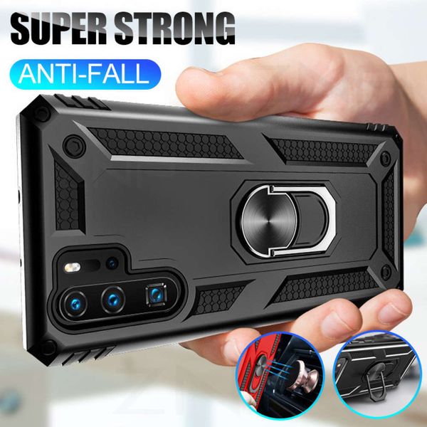 

shockproof armor phone case pro p30 lite magnetic ring stand cover for huawei p smart 2019 shell cases coque