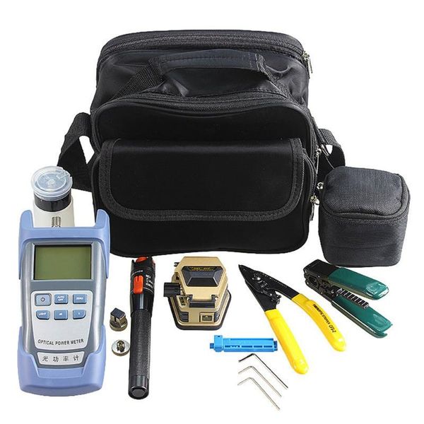 

professional hand tool sets ftth kit with skl-6c fiber cleaver optical power meter 10mw visual fault locator optic stripper