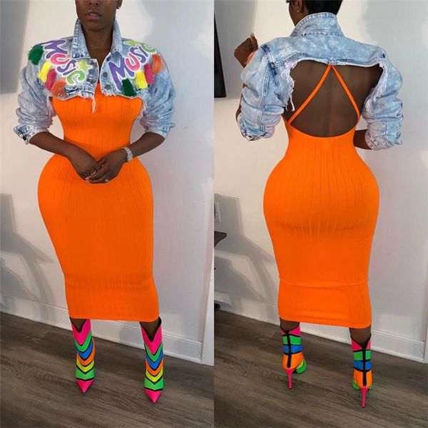 

graffiti letter print demin jeans jacket fall 2021 women stylish streetwear coats cropped jackets outerwear, Black;brown