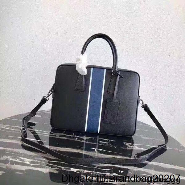 

classic sale men's tote bag fashion business briefcase zip closure opening with detachable leather shoulder strap