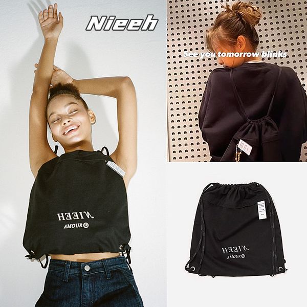 

jennie same style korean nieeh designer drawstring backpack