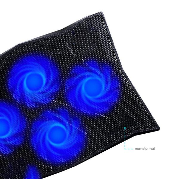 

cooling pad quick dissipation powerful ventilation fans practical portable adjustable silent lapstand anti slip usb powered