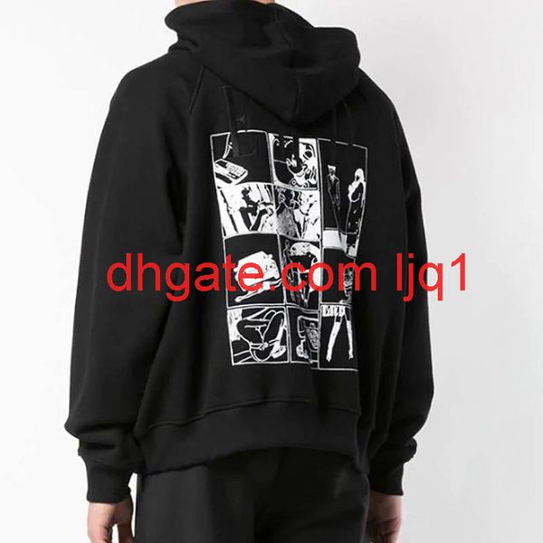 

erd comic hoodie enfants riches deprimes embroidery hoody black casual hooded sweatshirt jumpers men women hip hop streetwear