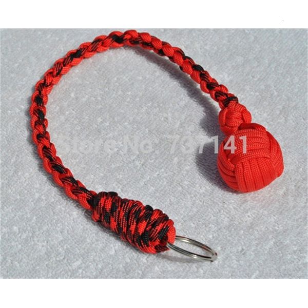 

paracord monkey fist keychain 1, Slivery;golden