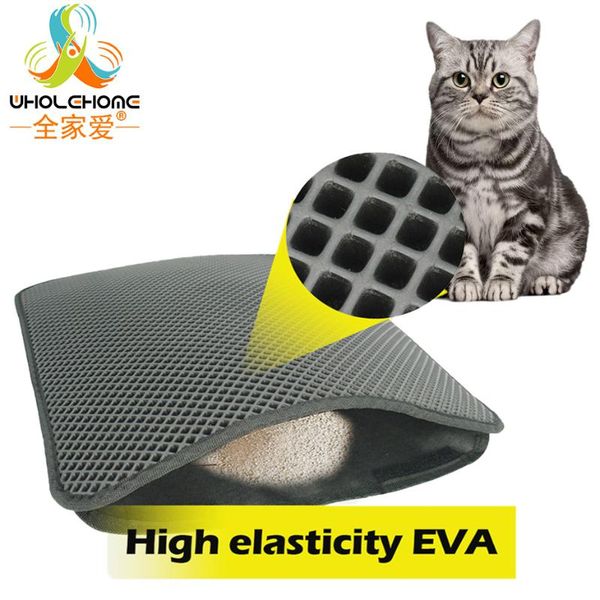 

cat beds & furniture pet waterproof litter mat eva double layer non-slip trapper clean pad products for cats accessories