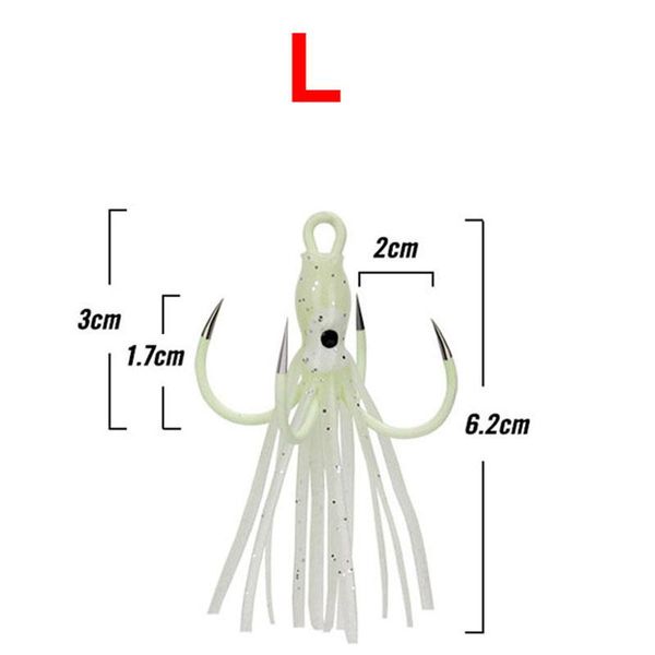 

свечение рыболовный крючок luminous 6см octopus squid юбка четыре крючки рыболовный крючок легированной стали морская рыбалка приманки прима
