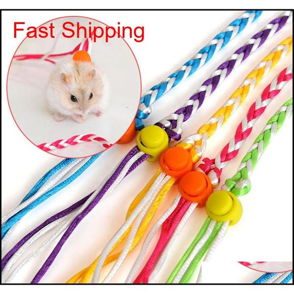 

1.4m adjustable pet hamster leash harness rope gerbil cotton rope harness lead collar rat mouse hamster pet cage leash yq01171 lz8cj