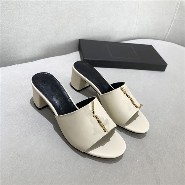 

2022 women sandals designer alphabet slippers fashion flats flip flops summer beach sandals rubber slides chunky high heels with box 35-42, Black