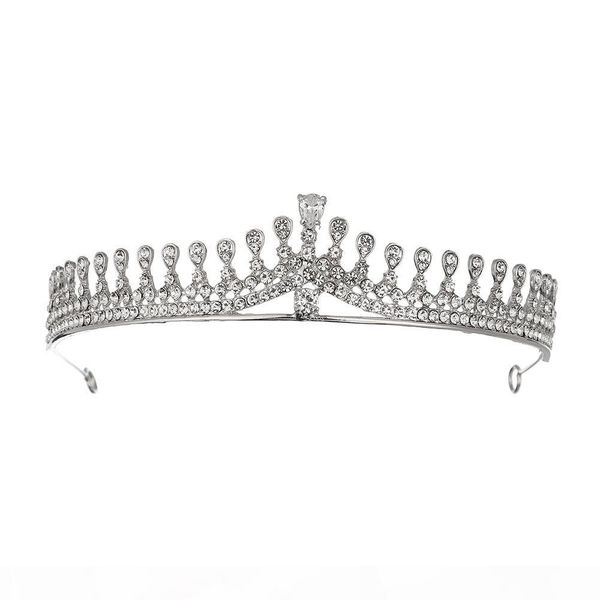 

ssyfashion new bridal crown silver rhinestone inlay wedding jewelry headband headwear women's hair accessories