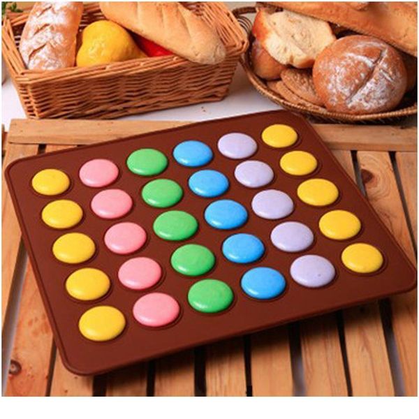 

baking mould sile macaron pastry pads bakeware tools baking mat 30 circles cake pad baki jlldgy