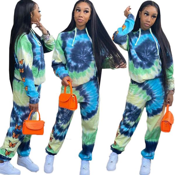 

8149#2020 autumn / winter new ins screen red same print hoodie sportswear casual women's suit, Gray