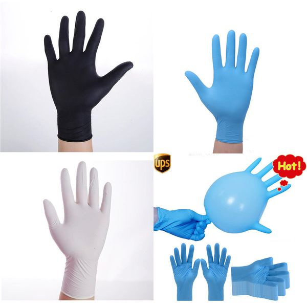 

home disposable latex dishwashing service catering 20pcs nitrile hygiene kitchen garden cleaning 100pcs gloves o5if