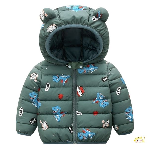 

new cotton down clothes girls baby padded jacket children's spring and autumn light coat 1-3 year old 2021, Blue;gray