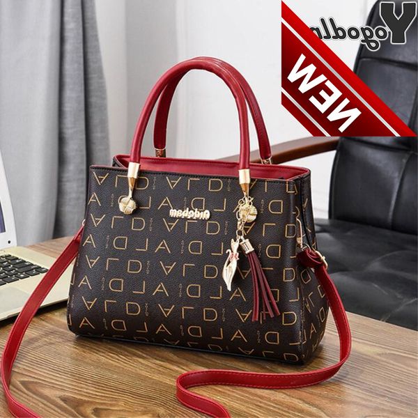 

artificial leather women's bags luxury shoulder messenger bag crossbody for women big capacity letter printing wild ladies