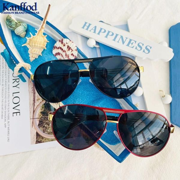 

sunglasses kanffod 2021 fashion polarized for men women driving black pilot sun glasses shades travel uv400, White;black