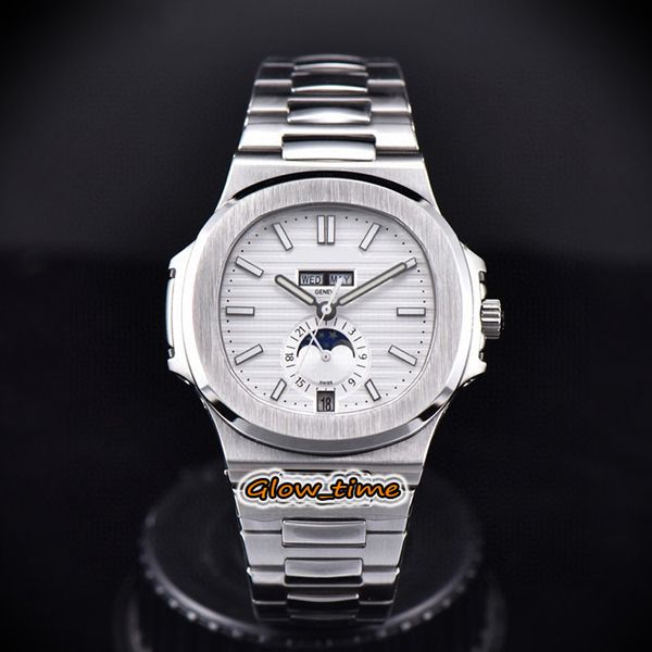 

pff-3.0 version 5726/1a-001 cal.324 s qa automatic mens-watch annual calendar moon phase 24h display-dial steel bracelet luxry watches, Slivery;brown