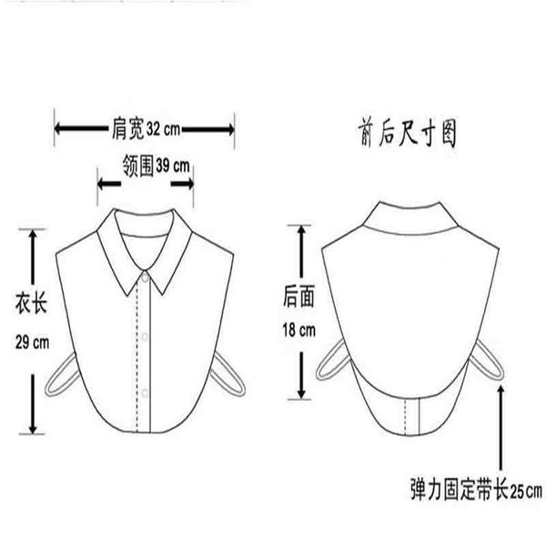 

shirt fake collar white & black tie pearl chiffon detachable collar false collar lapel blouse women clothes acc qylsyu