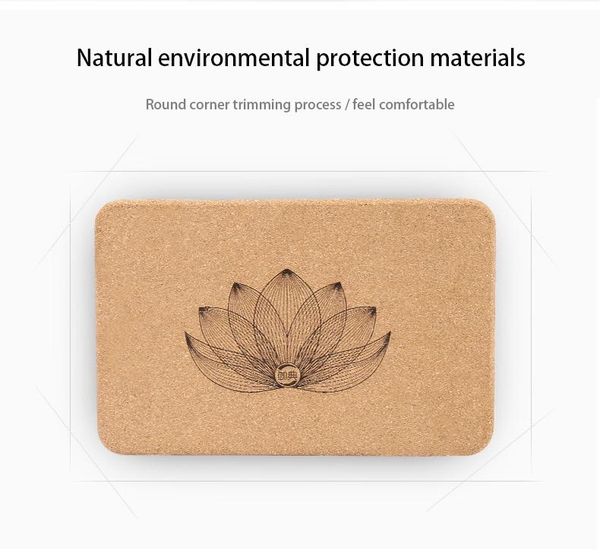 

high density natural cork yoga brick environmental and tasteless fitness auxiliary brick yoga, Pink;blue