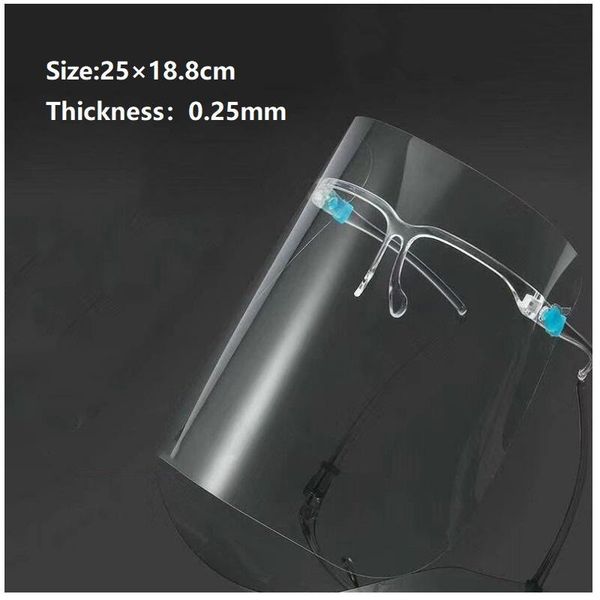 

pet pe 100% transparent clear bracket face shield full face cover clear mask protection prevent splashing droplets
