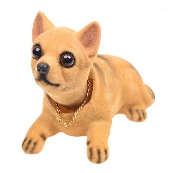 

auto vehicle chihuahua nodding bobblehead dashboard dog decor toy1