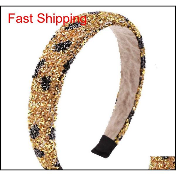 

retro hair hoop natural healing crystal stone headband sponge leopard print woman fashion hair band ac jllbbr yummy_shop, Silver