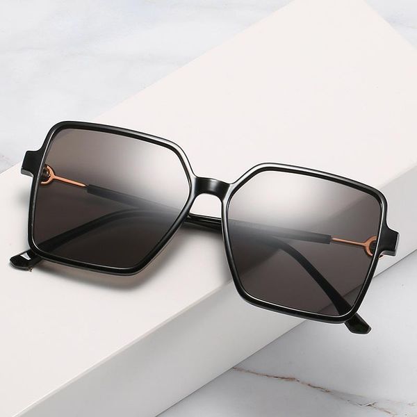 

sunglasses large frame women fashion irregular retro glasses, White;black