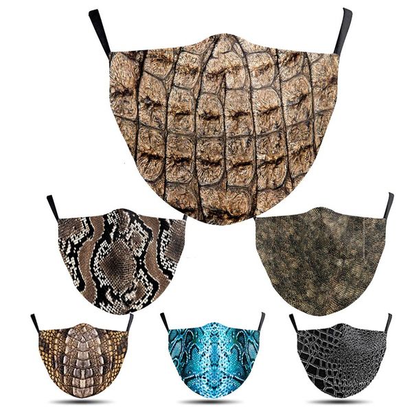 

face mask can be replaced with pm2.5 filter 2020 animal texture windproof dustproof anti-haze printed mask washed cloth mask