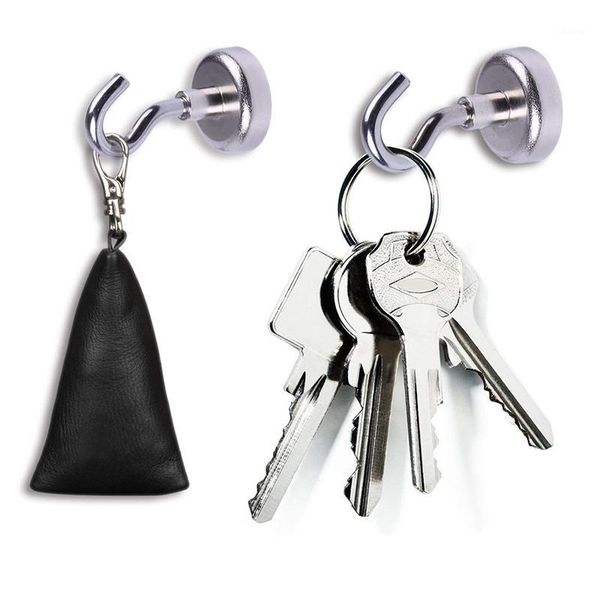 

4pcs magnetic hooks powerful heavy duty neodymium magnet refrigerator surfaces not scratch fo sale1