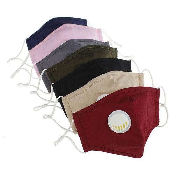 

cloth washable mask reusable cotton face masks replaceable filter white valve respirator with pm2.5 filters