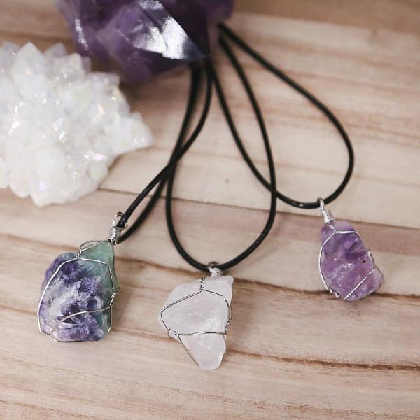 

2020 new arrive natural pink crystal pendant yoga macrame choker necklace energy necklace creative gifts drop shipping, Silver