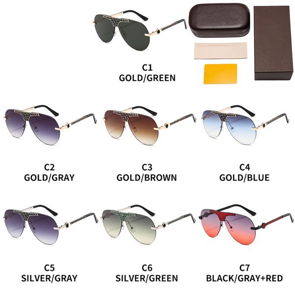

fashion rimless sunglasses brand designer oculos de sol outdoor driving sports sun glasses 7 color, White;black