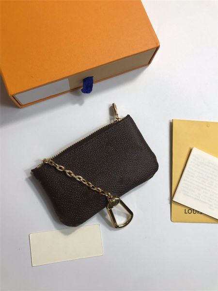 

coin bag key men's and women's key card credit ring clip mini brown charm luxury wallet fashion bag flower letter coin purse of ch, Red;black