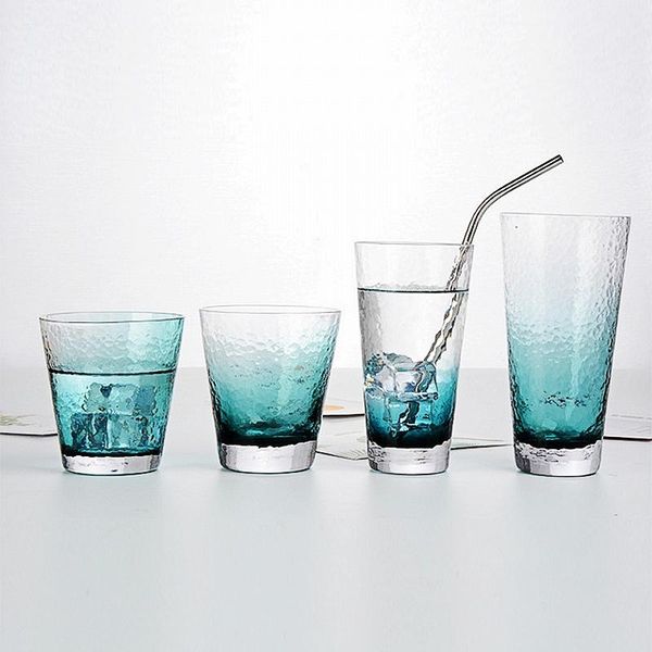 

nordic aegean gradient gradient blue hear cower прозрачный стеклянный бытовой воды кубок для воды кубок для молока чашка пивная кружка bbyzm