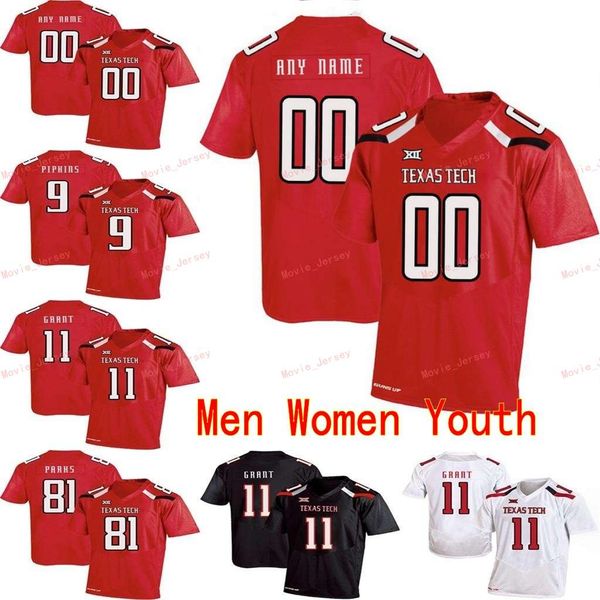 

stitched custom 22 jace amaro 26 ta'zhawn henry 27 wes welker 28 sarodorick thompson texas tech college men women youth jersey, Black