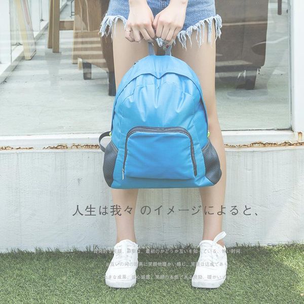 

outdoor sports foldable backpack bag waterproof lightweight cycling camping hiking backpack daily travelling nylon bags