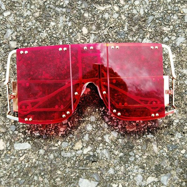 

sunglasses big thick frame women oversized black white sun glasses for ladies 2021 uv400 candy colorsfor female with box fml, White;black