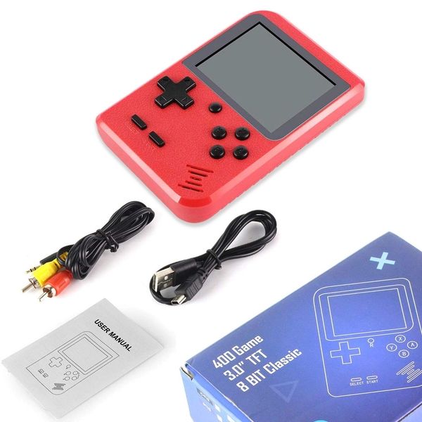 

portable handheld video game console retro 8 bit mini game players 400 games 3 in 1 av games pocket gameboy lcd 5 colors