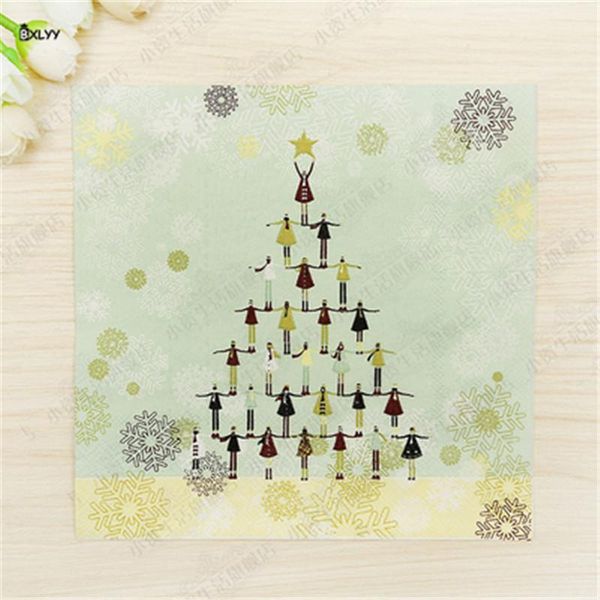 

напечатанные рождественские салфетки diy рождественские украшения для домашних кухонных аксессуаров детские душевые украшения три слоя салфе