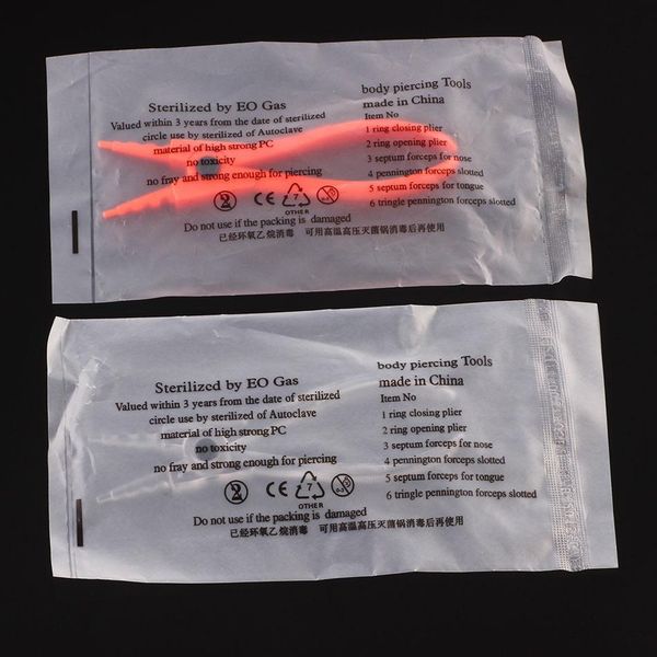 

1piece surgical use disposable plastic flaring pliers professional expander tool sterile disinfection packing body piercing q sqcyfi, Silver
