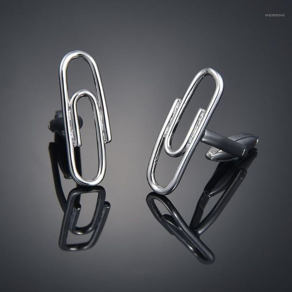 

french cufflinks cuff studs men's cufflinks metal series silver paper clip1, Silver;golden