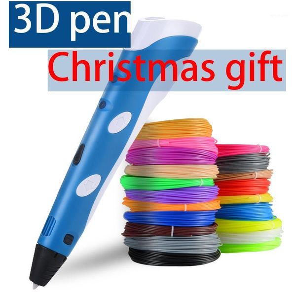 

other pens christmas gift 3d pen 2nd original diy printing with 100m abs/pla filament creative toy for kids design drawing1, Black;red