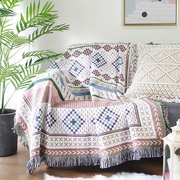 

blankets original elegant geometry throw blanket sofa decorative slipcover cobertor on sofa/beds/plane travel non-slip stitching