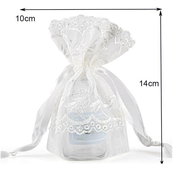

ribbon drawstring white lace wedding gifts bag valentie's day gift packing pouch can be cu bbytql