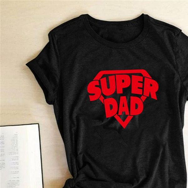 

super dad lettet printed women man shirts fathers day tshirt short sleeve funny papa dady gift harajuku t shirt homme, White