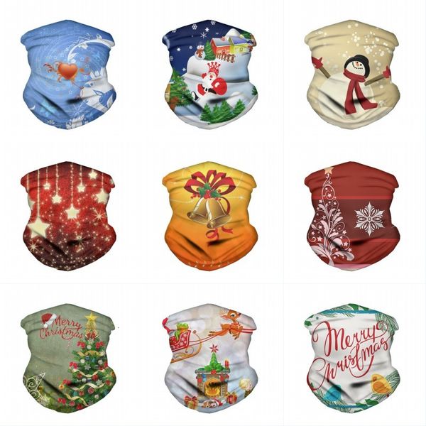 

fashion chirstmas face mask magic headscarf santa claus 3d print headband wintpoof warmer magic scarf xmas party masks kimter-x736fz, Blue;black